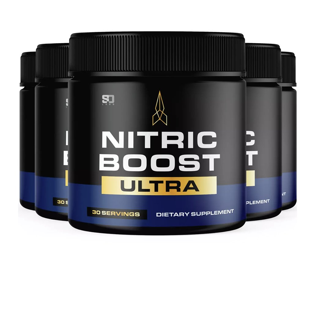 Nitric Boost Ultra 5 jars natural nitric oxide supplement for male performance blood flow stamina